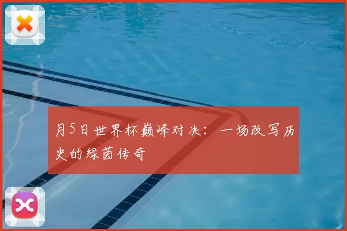 月5日世界杯巅峰对决:一场改写历史的绿茵传奇
